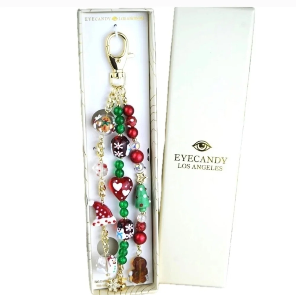 ♥️🔹️Eye Candy LA🔹️holiday Ginger Babe Bag Charm Key Chain
